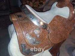 Stunning Broken Horn Silver western show saddle, a true work of art