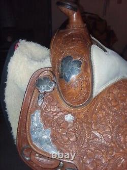 Stunning Broken Horn Silver western show saddle, a true work of art