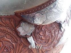 Stunning Broken Horn Silver western show saddle, a true work of art