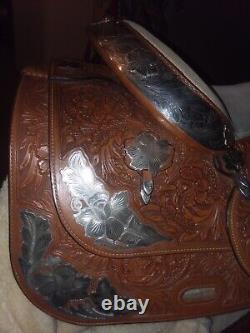 Stunning Broken Horn Silver western show saddle, a true work of art