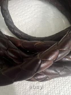 Stunning Vintage Set Braided Brown Rawhide Riata & Hobbles 70's Horse Saddle