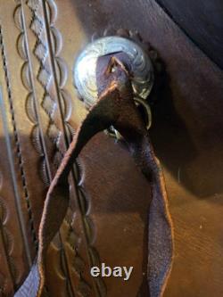 Stunning Western Leather Saddle Circle Y Flex Lite Cordovan/brown 17.5 Pristine