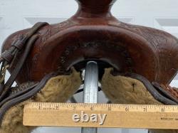 Super QUALITY 15-1/2 15 HeavyDuty HAND TOOLED Vintage RANCH SaddleFQHBSOLID