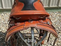 Super comfortable padded seat used 16 Tex Tan Flex Tree Western Saddle