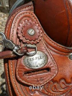 Super comfortable padded seat used 16 Tex Tan Flex Tree Western Saddle