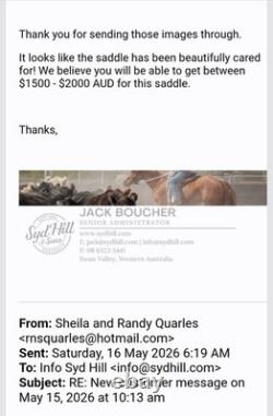 Syd Hill Austrailian Stock Saddle, saddle pad, bags, cinch excellent condition