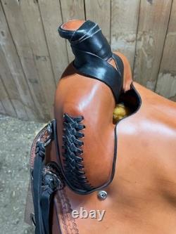 Synergist Western Saddle 17 Seat with the famous jean seamEnglish rigging