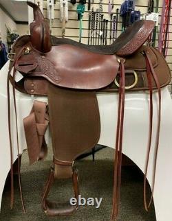 Synthetic Big Horn Western Saddle 17 Seat Red/Brown