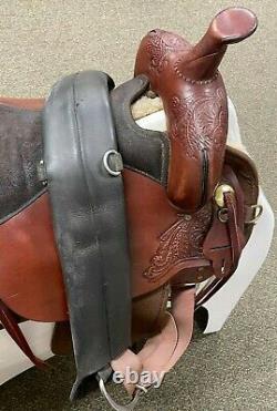 Synthetic Big Horn Western Saddle 17 Seat Red/Brown