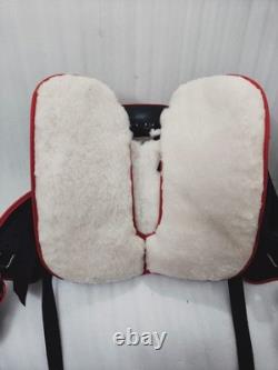 Synthetic Red/Black Western Horse Tack Saddle Size 15