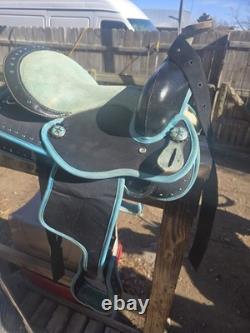 Synthetic Western Barrel Racing Horse Saddle