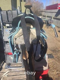 Synthetic Western Barrel Racing Horse Saddle