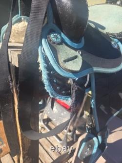 Synthetic Western Barrel Racing Horse Saddle