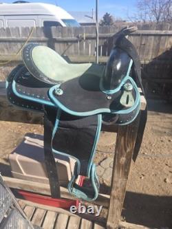 Synthetic Western Barrel Racing Horse Saddle