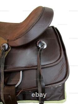 Synthetic Western Saddle Barrel Racing Horse Pleasure Used Tack Set 15 16 17