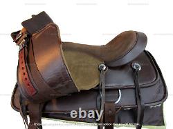 Synthetic Western Saddle Barrel Racing Horse Pleasure Used Tack Set 15 16 17