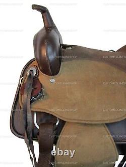 Synthetic Western Saddle Horse Pleasure Trail Brown Used Tack Set 15 16 17 18