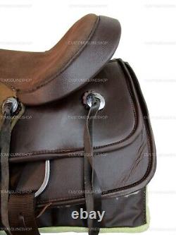 Synthetic Western Saddle Horse Pleasure Trail Brown Used Tack Set 15 16 17 18