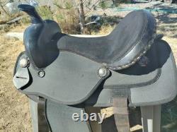 Synthetic western trail saddle, used, lightweight, see pics