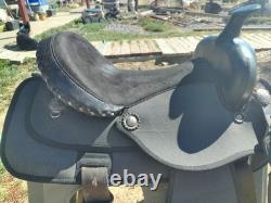 Synthetic western trail saddle, used, lightweight, see pics