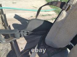 Synthetic western trail saddle, used, lightweight, see pics