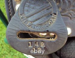 THE AMERICAN Childs Show Saddle- 12 SILVER/Padded Seat -Tooled Design- GREAT