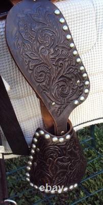 THE AMERICAN Childs Show Saddle- 12 SILVER/Padded Seat -Tooled Design- GREAT