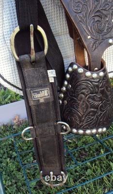THE AMERICAN Childs Show Saddle- 12 SILVER/Padded Seat -Tooled Design- GREAT