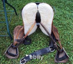 THE AMERICAN Childs Show Saddle- 12 SILVER/Padded Seat -Tooled Design- GREAT