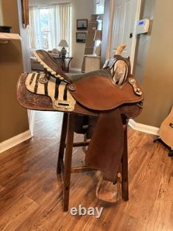 Tahoe Handcrafted Western Show Saddle Brown Leather Traditional Design