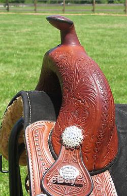 Tammy Fischer Barrel Saddle 14.5 W, A Bling Beauty