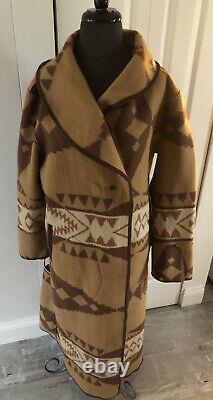 Tasha Polizzi Coat XL Park City Western Saddle Blanket Coat Tan