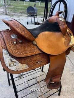 Ten Tan Western Horse Saddle 15in AQHA prize