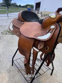 Ten Tan Western Horse Saddle 15in AQHA prize