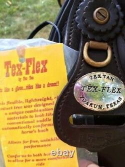 Tex Tan Flex Western Trail Endurance Saddle 15+ seat Wide Light weight SOFT