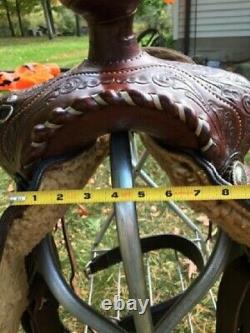 Tex Tan Hereford Show Pleasure Western Equitation Saddle 15 Tooled Silver
