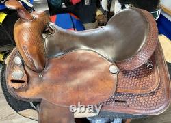 Tex Tan Tex-Flex Flexible Tree 17 Brown Leather Pleasure Trail Saddle