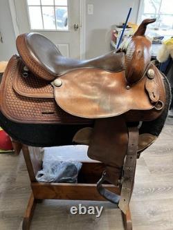 Tex Tan Tex-Flex Flexible Tree 17 Brown Leather Pleasure Trail Saddle