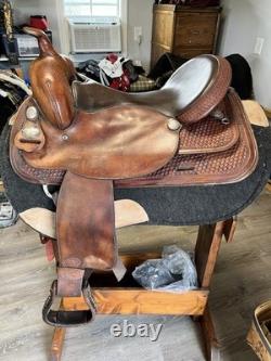 Tex Tan Tex-Flex Flexible Tree 17 Brown Leather Pleasure Trail Saddle