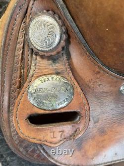 Tex Tan Tex-Flex Flexible Tree 17 Brown Leather Pleasure Trail Saddle