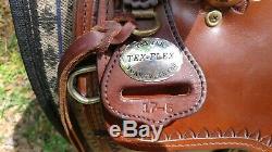 Tex Tan Tex Flex Gaited A-Fork Bear Trap Western Equestrian Saddle 17.5