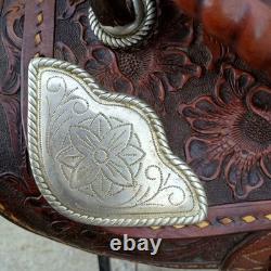 Tex Tan Western Leather Co Imperial Saddle BUCKSTITCH Padded Seat, NICE