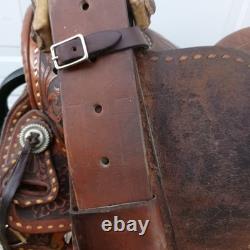 Tex Tan Western Leather Co Imperial Saddle BUCKSTITCH Padded Seat, NICE
