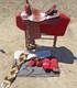 Tex Tan Western Saddle. 16 Tooled With Silver Conchos And Other Tack Included