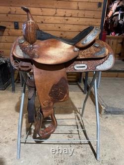TexTan Hereford 16 Seat Western Pleasure Saddle With Silver Accents