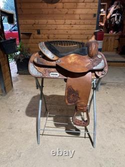 TexTan Hereford 16 Seat Western Pleasure Saddle With Silver Accents