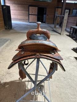 TexTan Hereford 16 Seat Western Pleasure Saddle With Silver Accents