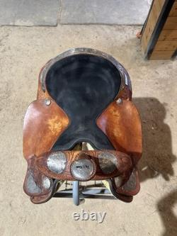 TexTan Hereford 16 Seat Western Pleasure Saddle With Silver Accents