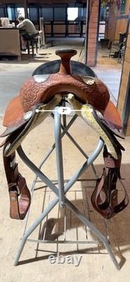 TexTan Hereford 16 Seat Western Pleasure Saddle With Silver Accents