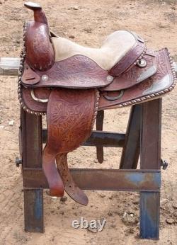 Texas Saddlery 400 Heavy duty Rawhide Western Steer Roping / Ranch Saddle